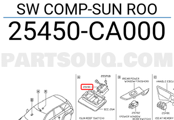 Nissan 25450CA000 SW COMP-SUN ROO