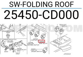 Nissan 25450CD000 SW-FOLDING ROOF