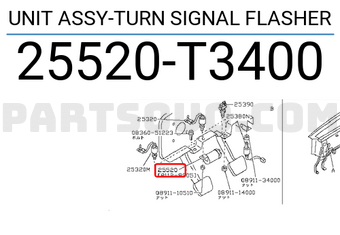 Nissan 25520T3400 UNIT ASSY-TURN SIGNAL FLASHER