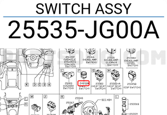 Nissan 25535JG00A SWITCH ASSY