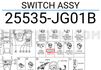 Nissan 25535JG01B SWITCH ASSY