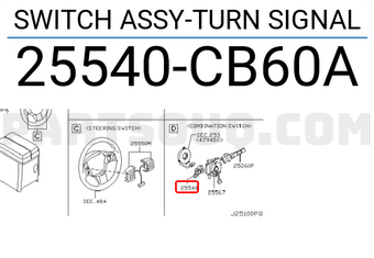 Nissan 25540CB60A SWITCH ASSY-TURN SIGNAL