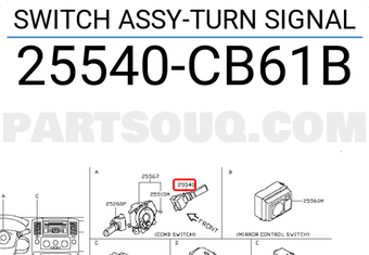 Nissan 25540CB61B SWITCH ASSY-TURN SIGNAL