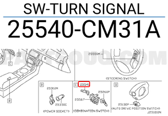 Nissan 25540CM31A SW-TURN SIGNAL