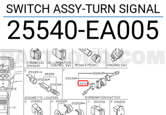 Nissan 25540EA005 SWITCH ASSY-TURN SIGNAL