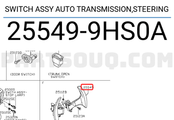 Nissan 255499HS0A SWITCH ASSY AUTO TRANSMISSION,STEERING