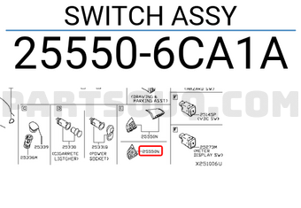 Nissan 255506CA1A SWITCH ASSY