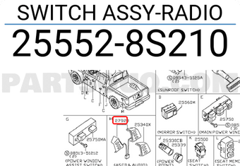 Nissan 255528S210 SWITCH ASSY-RADIO
