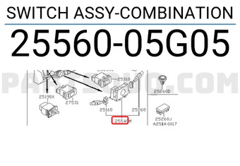Nissan 2556005G05 SWITCH ASSY-COMBINATION