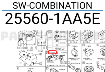 Nissan 255601AA5E SW-COMBINATION