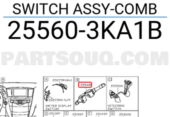 Nissan 255603KA1B SWITCH ASSY-COMB