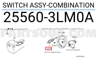 Nissan 255603LM0A SWITCH ASSY-COMBINATION