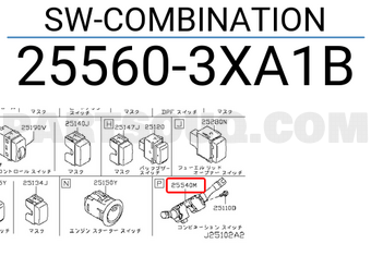 Nissan 255603XA1B SW-COMBINATION
