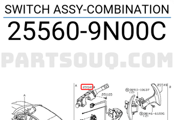 Nissan 255609N00C SWITCH ASSY-COMBINATION