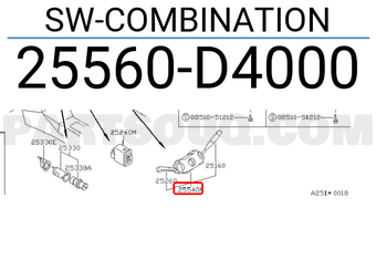 Nissan 25560D4000 SW-COMBINATION