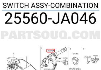 Nissan 25560JA046 SWITCH ASSY-COMBINATION