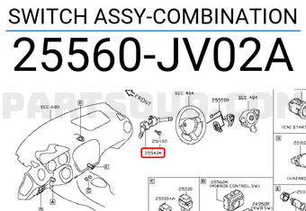 Nissan 25560JV02A SWITCH ASSY-COMBINATION