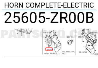 Nissan 25605ZR00B HORN COMPLETE-ELECTRIC