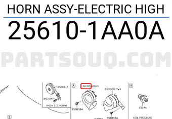 Nissan 256101AA0A HORN ASSY-ELECTRIC HIGH