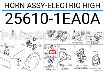 Nissan 256101EA0A HORN ASSY-ELECTRIC HIGH