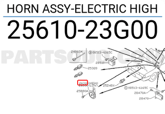 Nissan 2561023G00 HORN ASSY-ELECTRIC HIGH