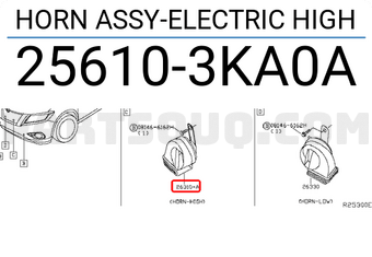 Nissan 256103KA0A HORN ASSY-ELECTRIC HIGH