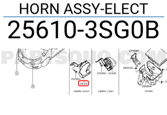 Nissan 256103SG0B HORN ASSY-ELECT