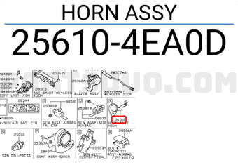 Nissan 256104EA0D HORN ASSY