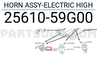 Nissan 2561059G00 HORN ASSY-ELECTRIC HIGH