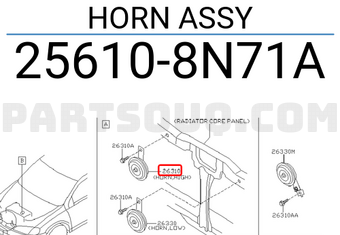 Nissan 256108N71A HORN ASSY