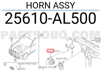 Nissan 25610AL500 HORN ASSY
