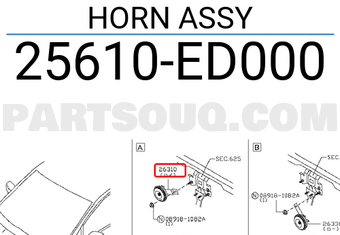 Nissan 25610ED000 HORN ASSY