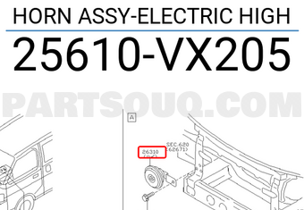 Nissan 25610VX205 HORN ASSY-ELECTRIC HIGH