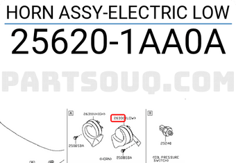 Nissan 256201AA0A HORN ASSY-ELECTRIC LOW