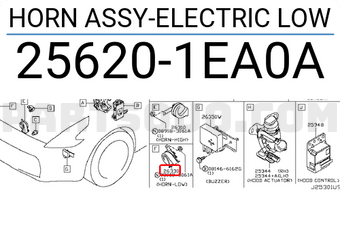 Nissan 256201EA0A HORN ASSY-ELECTRIC LOW