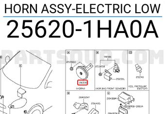 Nissan 256201HA0A HORN ASSY-ELECTRIC LOW