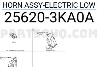 Nissan 256203KA0A HORN ASSY-ELECTRIC LOW