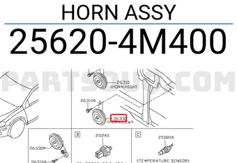 Nissan 256204M400 HORN ASSY