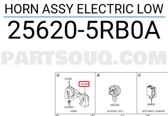 Nissan 256205RB0A HORN ASSY ELECTRIC LOW