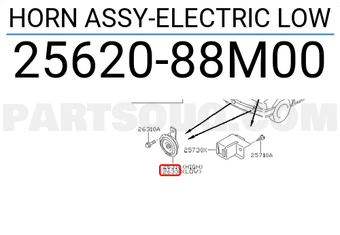 Nissan 2562088M00 HORN ASSY-ELECTRIC LOW