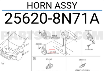 Nissan 256208N71A HORN ASSY