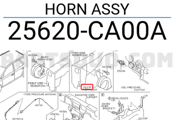 Nissan 25620CA00A HORN ASSY