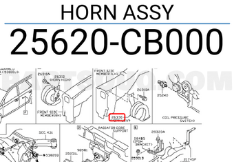 Nissan 25620CB000 HORN ASSY