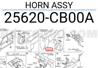 Nissan 25620CB00A HORN ASSY