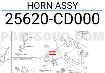 Nissan 25620CD000 HORN ASSY