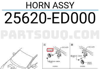 Nissan 25620ED000 HORN ASSY