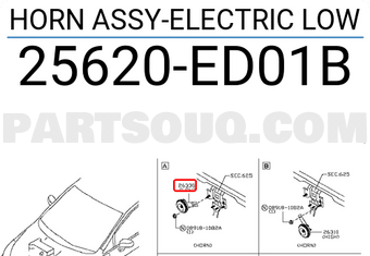 Nissan 25620ED01B HORN ASSY-ELECTRIC LOW