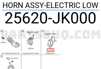 Nissan 25620JK000 HORN ASSY-ELECTRIC LOW