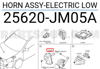 Nissan 25620JM05A HORN ASSY-ELECTRIC LOW
