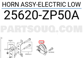 Nissan 25620ZP50A HORN ASSY-ELECTRIC LOW